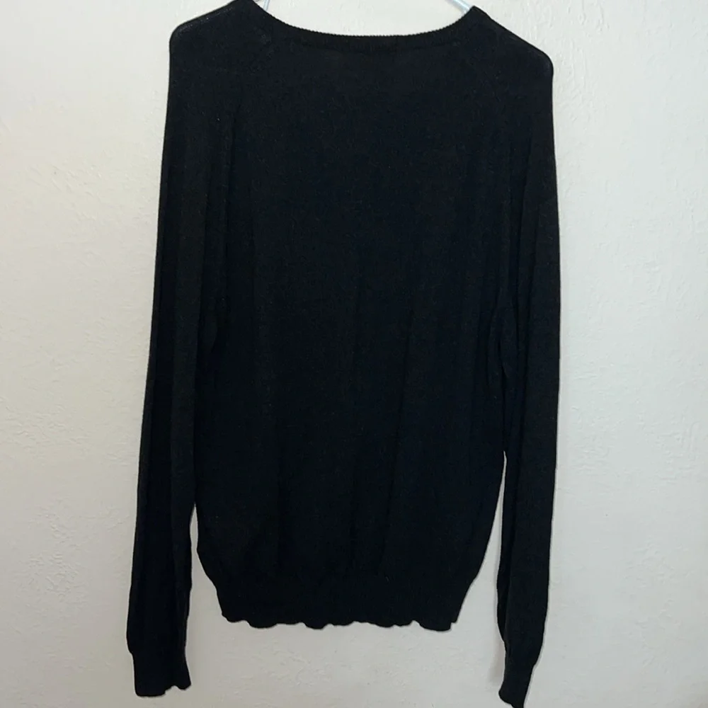 J Crew L cashmere blend v neck sweater - Picture 4 of 5